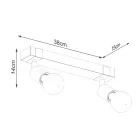 Ceiling lamp ZUCA 2 black