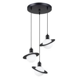 Pendant lamp HYPERION 3P black