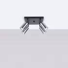 Ceiling lamp WINX 4 black/chrome