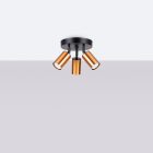 Ceiling lamp WINX 3P black/cooper