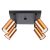 Ceiling lamp WINX 4 black/cooper