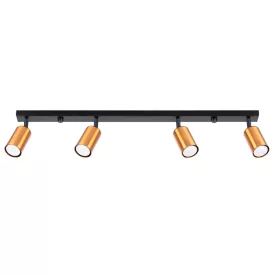 Ceiling lamp WINX 4L black/cooper