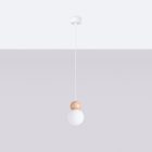 Pendant lamp PEKKA 1 white/natural wood