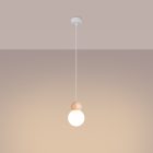 Pendant lamp PEKKA 1 white/natural wood