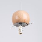 Pendant lamp PEKKA 3P white/natural wood