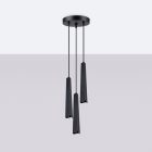 Pendant lamp PRYSM 3P black