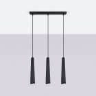 Pendant lamp PRYSM 3L black