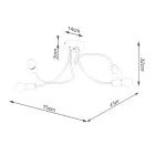 Chandelier LEVAR 4 black