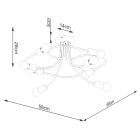 Chandelier LEVAR 8 black