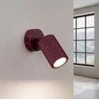 Fali lámpa KARBON burgundi kapcsolóval